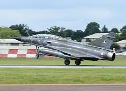 Mirage 2000N based at Istres arrives at the 2016 RIAT, England