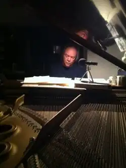 David Castle in his home recording studio