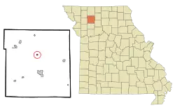 Location of Jameson, Missouri