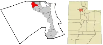 Location in Davis County and the state of Utah