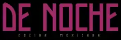 Graphic logo with the text "De Noche" and "Cocina Mexicana"