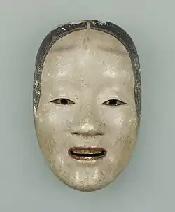 Deigan mask at the Tokyo National Museum. Edo period, 1600s. Important Cultural Property.