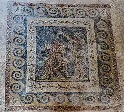 A silk-clad figure dancing to the tune of a flute player