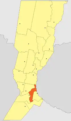 Location of San Lorenzo Department within Santa Fe Province