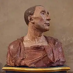 Niccolo da Uzzano, probably by Desiderio da Settignano (not Donatello as once thought), painted terracotta, c. 1450