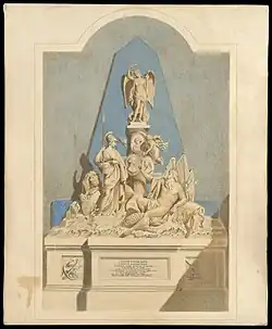 Design for the Three Captains memorial, c. 1784