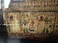 Artwork of an Egyptian sarcophagus