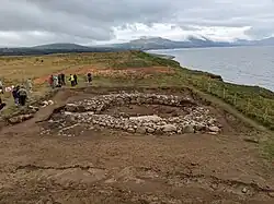 Dinas Dinlle, remains of a building excavated in 2022