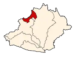 Location of San Luis de Shuaro in the Chanchamayo province
