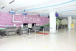Check-in area