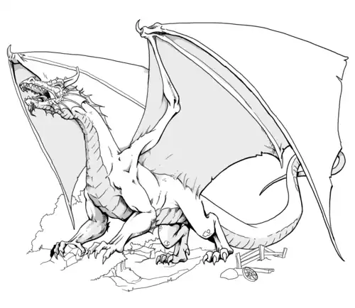 Representation of a dragon as it appears in the role-playing game Dungeons & Dragons