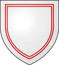 Example of a double tressure: Argent a double tressure Gules