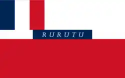 Flag of the French protectorate of Rurutu in French Polynesia (1889–1900)