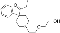 Chemical structure of droxypropine.
