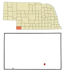 Location within Dundy County and Nebraska