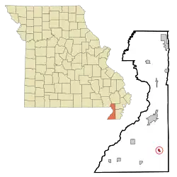 Location of Rives, Missouri