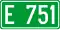 European route E751 shield
