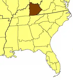Location of the Diocese of Lexington