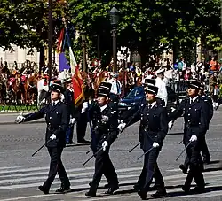 Flag guard of the French Firefighting Academy
