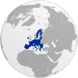 Map of the European Union and the UK