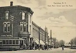 Four Corners, Canisteo, New York, looking east over East Main Street