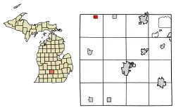 Location of Sunfield, Michigan