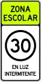 ER1-2 School zone speed limit with flashing lights (30 km/h)