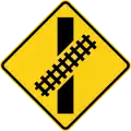 P2-19i Angled railroad crossing (left)