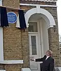 The Blue Plaque unveiling by Edward Turner Jr., in October 2009