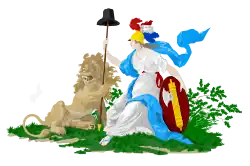 Dutch maiden of freedom as used on naval flags, 1797–1806