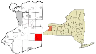 Location in Erie County and the state of New York.