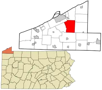 Location in Erie County and the U.S. state of Pennsylvania