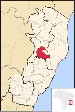 Location in the Espírito Santo