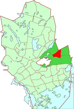 Location of Karakallio within Espoo