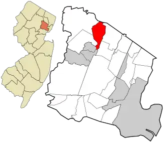 Location in Essex County and the state of New Jersey.
