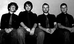 The Ex-Kings perform at the Last Exit in Tempe, AZ on Sept 27, 2007. Right to left: Michael Bassett, Eric VanAusdal, Keith Walker, Gary Lairson