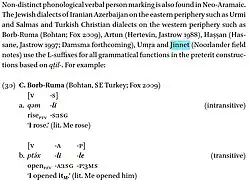 Examples grammatics Jinnet