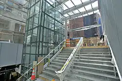 Construction on the Dey Street entrance