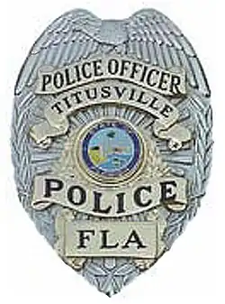 Old badge for Titusville Police officers