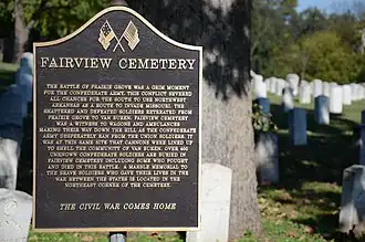 Plaque identifying Confederate Section