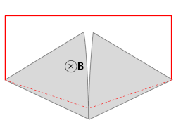 A wire (solid red lines) connects to two touching metal plates (silver) to form a circuit. The whole system sits in a uniform magnetic field, normal to the page. If the abstract path ∂Σ follows the primary path of current flow (marked in red), then the magnetic flux through this path changes dramatically as the plates are rotated, yet the emf is almost zero. After Feynman Lectures on Physics: ch17