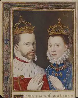 Double Portrait of Philip II of Spain and Elizabeth of Valois, (collection Bibliothèque Nationale de France)