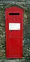 WB75: Victorian 1st National Standard wall box in Brough, Derbyshire, England.