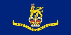 The flag of the governor-general of Papua New Guinea featuring St Edward's Crown