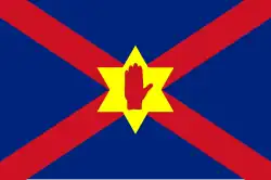 Flag proposed by the Ulster Independence Movement; also sometimes used in UDA