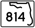 State Road 814 and County Road 814 marker