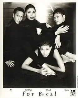 For Real, 1994. L-R: Josina Elder-Epps, LaTanyia Baldwin, Wendi Williams, and Necia Bray-Gates.