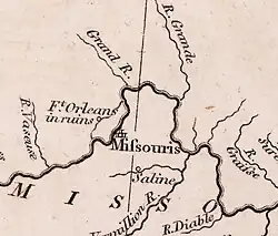 site marked near the Missouri River