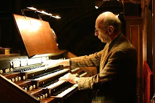 François-Henri Houbart, the church's current titular organist, playing the instrument in 2011