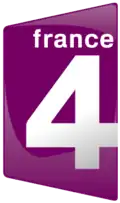 Logo of France 4 from 2008 to 2011 and 2014 to 2018, also used as a secondary logo from 2011 to 2014